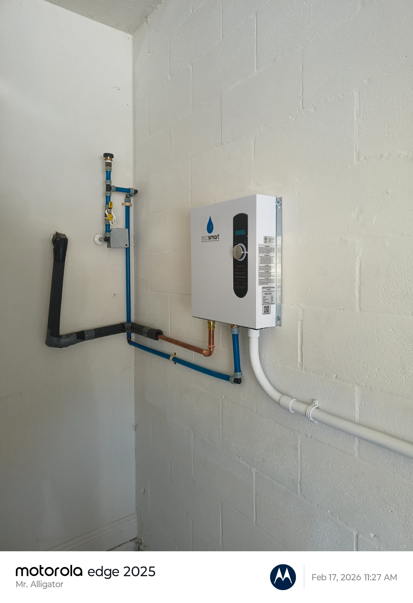 Tank Water Heater to Tankless Electric Upgrade